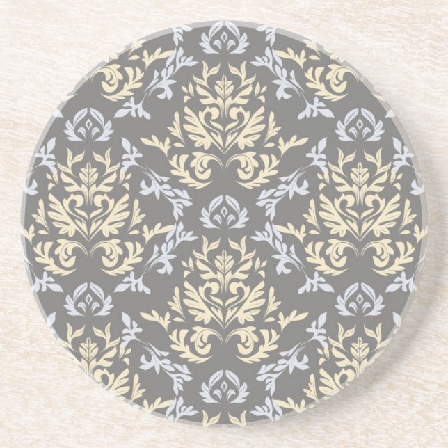 Damask pattern coaster (Front)