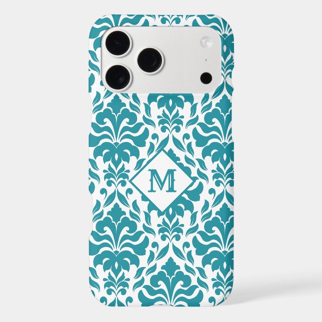 Damask Pattern custom monogram phone cases (Back)