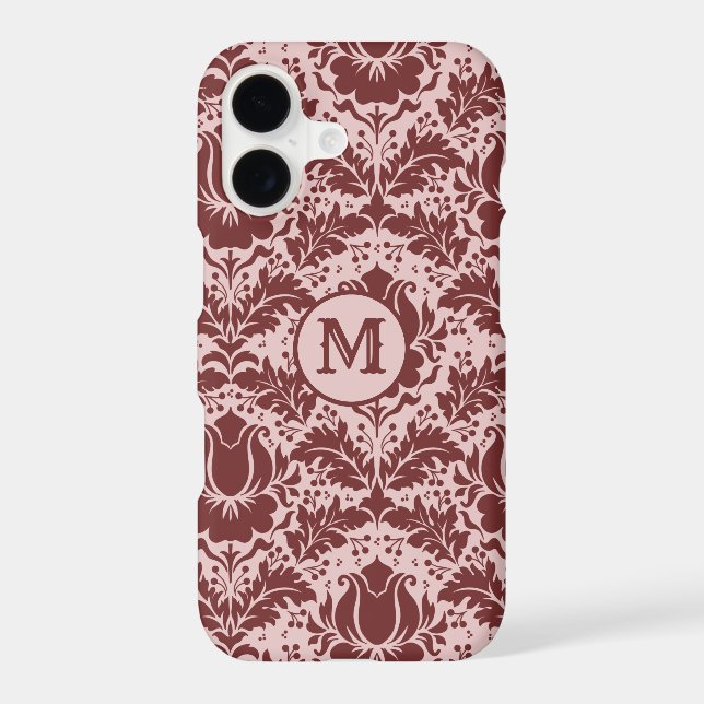 Damask Pattern custom monogram phone cases (Back)