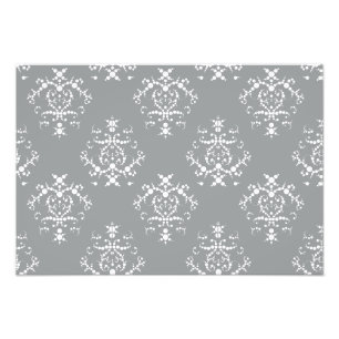 Damask Pattern, Grey Damask, French Damask Photo Print