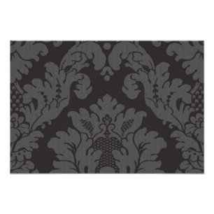 Damask Pattern, Grey Damask, French Damask Photo Print