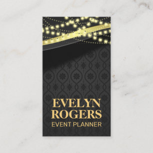 Damask Pattern   Hanging Lights Business Card