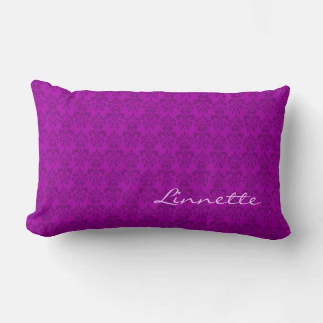 Damask Pattern Lumbar Cushion (Front)