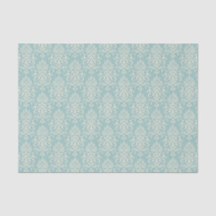 Damask Pattern on a Light Blue Background Tissue Paper
