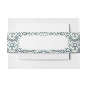 Damask pattern on gradient background 2 invitation belly band
