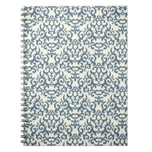 Damask pattern on gradient background 2 notebook