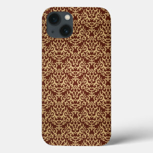 Damask pattern on gradient background iPhone 13 case