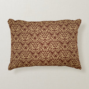 Damask pattern on gradient background decorative cushion