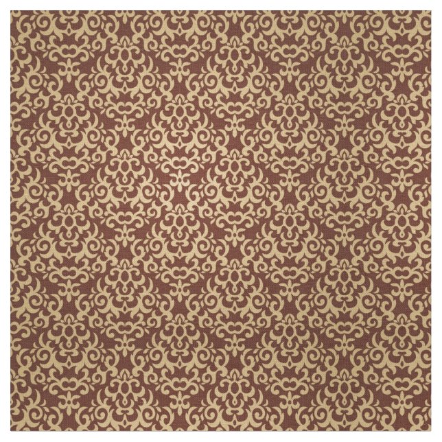 Damask pattern on gradient background fabric (Close Up)