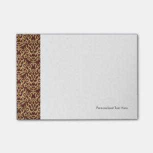 Damask pattern on gradient background post-it notes