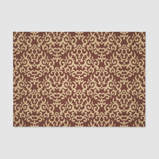 Damask pattern on gradient background tissue paper (Front)