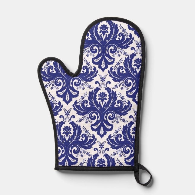 Damask pattern oven mitt (Front)