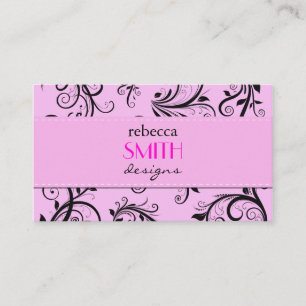 Damask Pattern, Pink Damask, French Damask Business Card