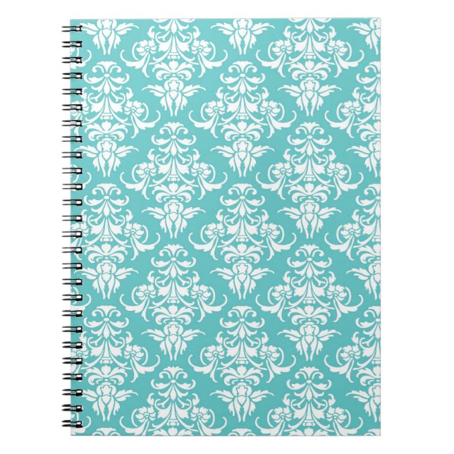 Damask pattern vintage girly preppy chandelier notebook (Front)