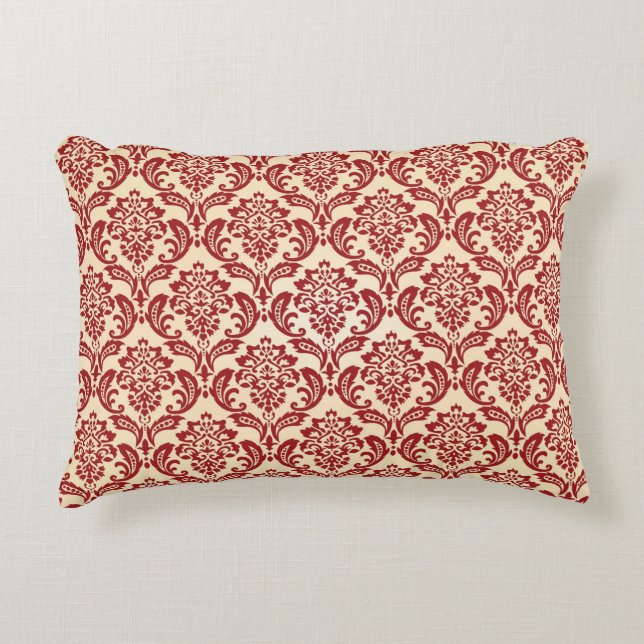 Damask pattern wallpaper decorative cushion (Front)
