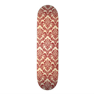 Damask pattern wallpaper skateboard