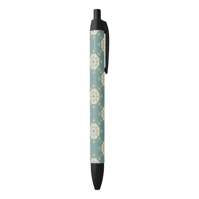 Damask pattern with abstract elements black ink pen (Bottom (Vertical))