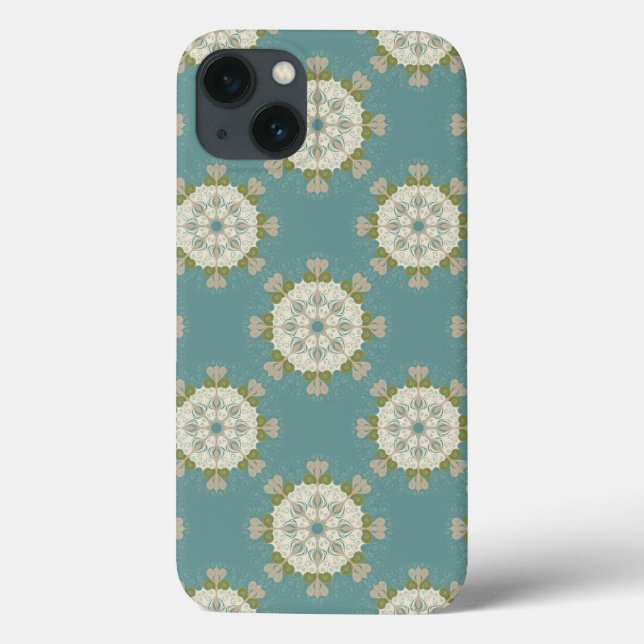 Damask pattern with abstract elements Case-Mate iPhone case (Back)