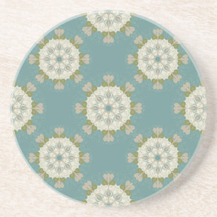 Damask pattern with abstract elements coaster