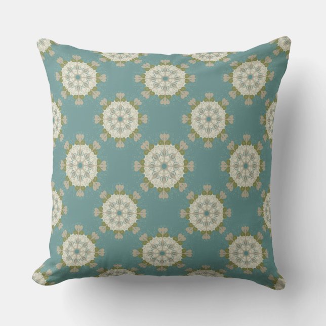 Damask pattern with abstract elements cushion (Front)