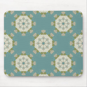 Damask pattern with abstract elements mouse pad