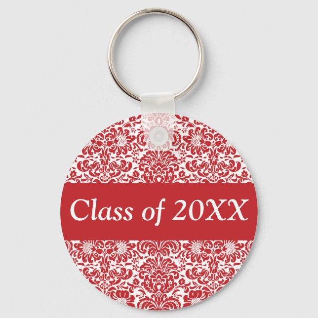 Damask Personalised Class Of Keychain (Front)
