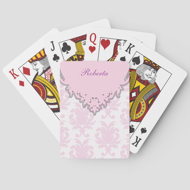 Damask Personalised Playing Cards (Back)