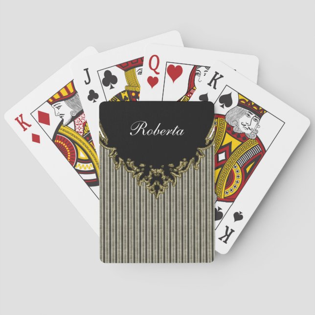 Damask Personalised Playing Cards (Back)