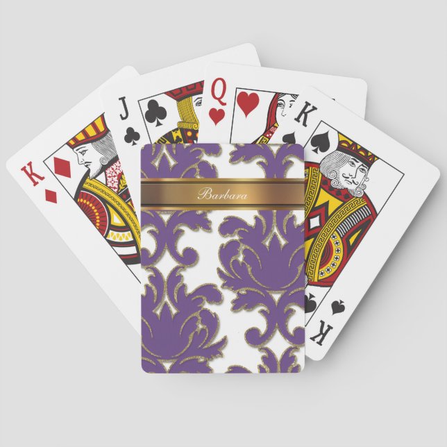 Damask Personalised Playing Cards (Back)