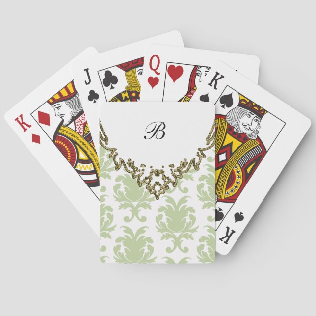 Damask Personalised Playing Cards (Back)