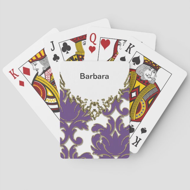 Damask Personalised Playing Cards (Back)