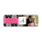 Damask Pink Monogram Photo Wedding Address Labels