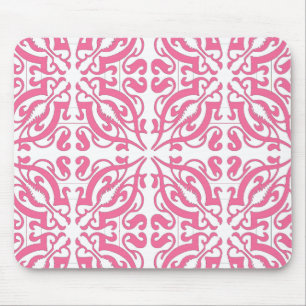 DAMASK - Pink Mouse Pad