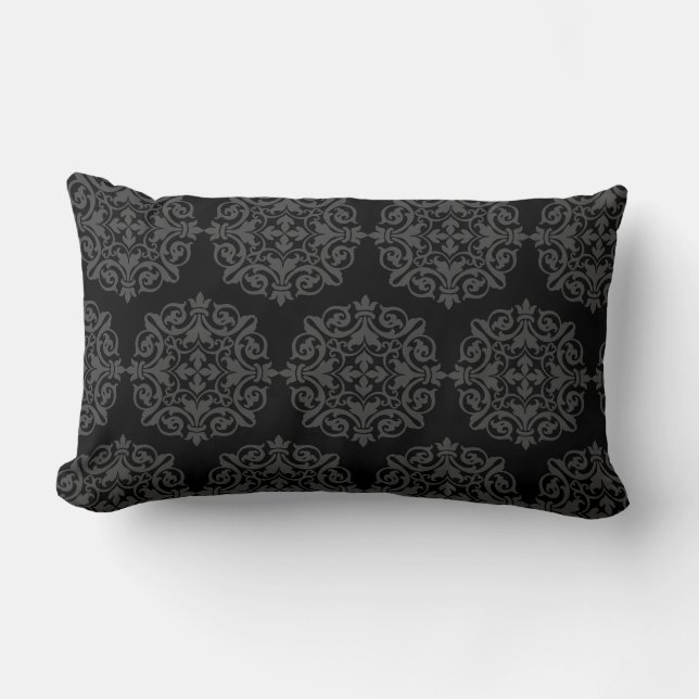 Damask Print Throw Pillow (Front)