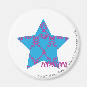 Damask Purple-Aqua 2 Magnet