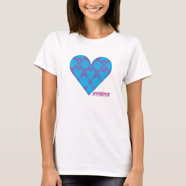 Damask Purple-Aqua 3 T-Shirt (Front)