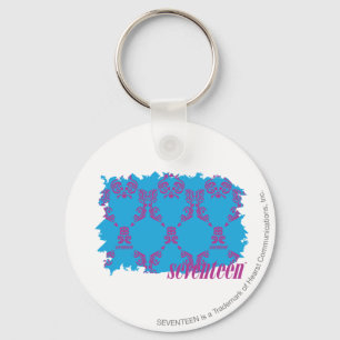 Damask Purple-Aqua 4 Key Ring