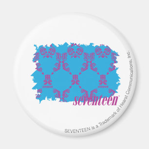 Damask Purple-Aqua 4 Magnet