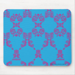 Damask Purple-Aqua Mouse Pad