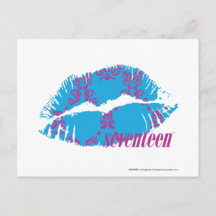 Damask Purple-Aqua Postcard