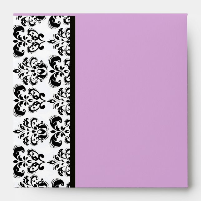 DAMASK ,purple lavander Envelopes (Front)