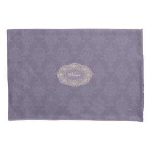 Damask Purple Victorian Look Pillowcase