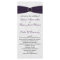 damask purple Wedding program