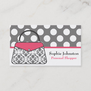 Damask Purse Handbag Business Calling Cards