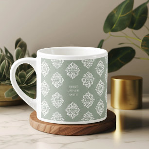 Damask Regency Classic Pale Olive Espresso Cup