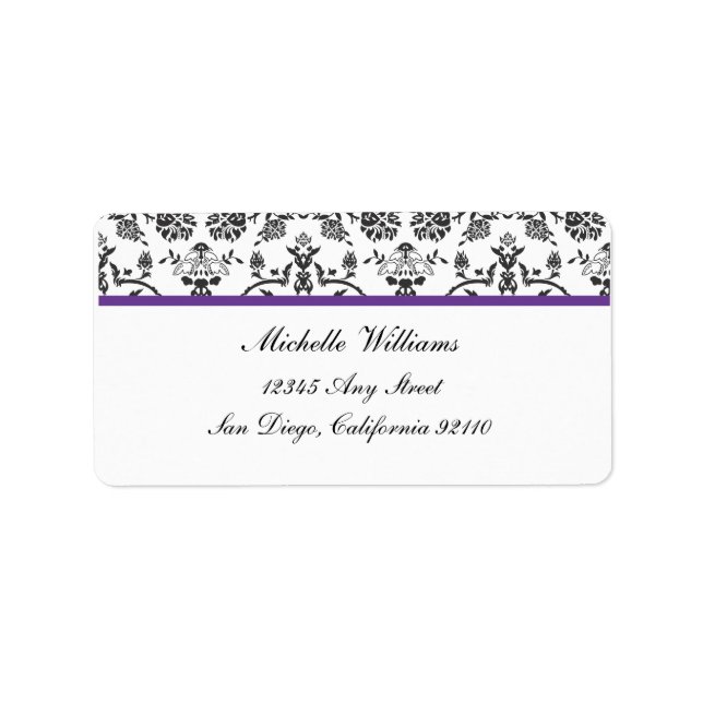 Damask Return Address Label (Front)
