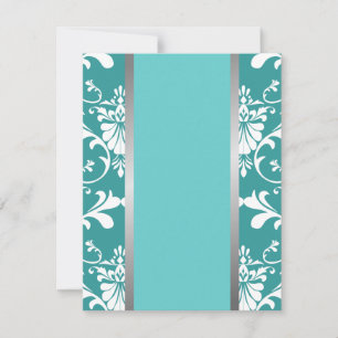 Damask & Ribbon Wedding Invitation