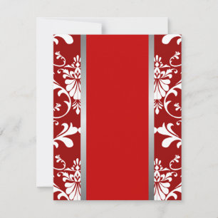 Damask & Ribbon Wedding Invitation