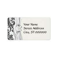 damask roses white and black