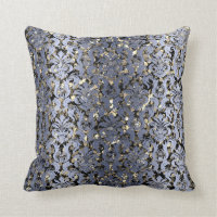 Damask Royal Sepia Gold Black Blue Navy Metallic